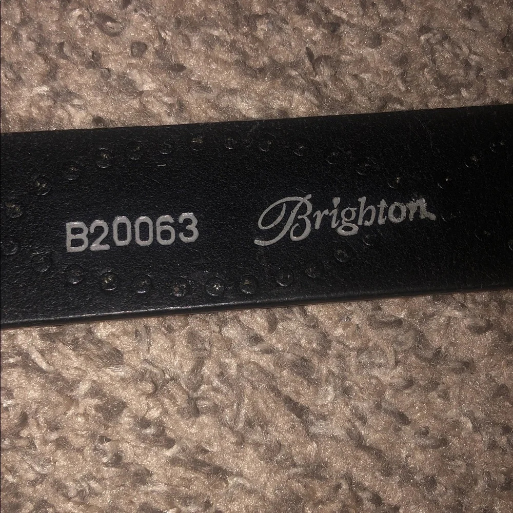 Brighton Women’s Black Jett Garrison Silver Buckle Studded Belt